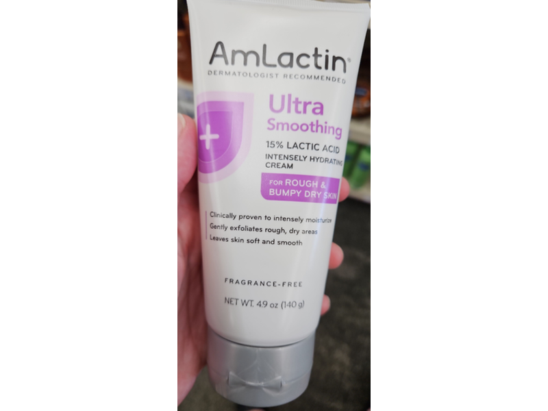 AmLactin Ultra Smoothing Intensely Hydrating Cream, Lactic Acid, 4.9 oz/140 g