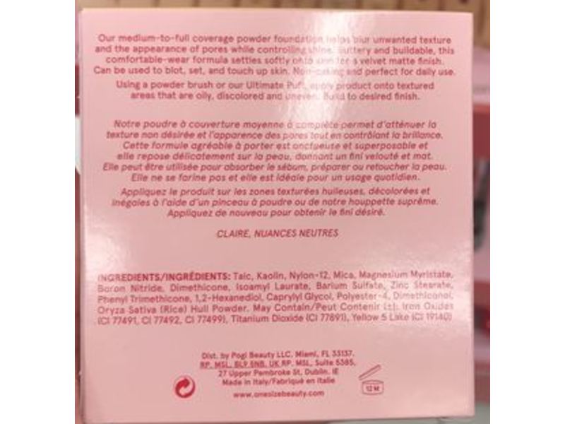 One/Size by Patrick Starrr Turn Up The Base Versatile Foundation Powder, Light 2n, 0.28 oz/8 g