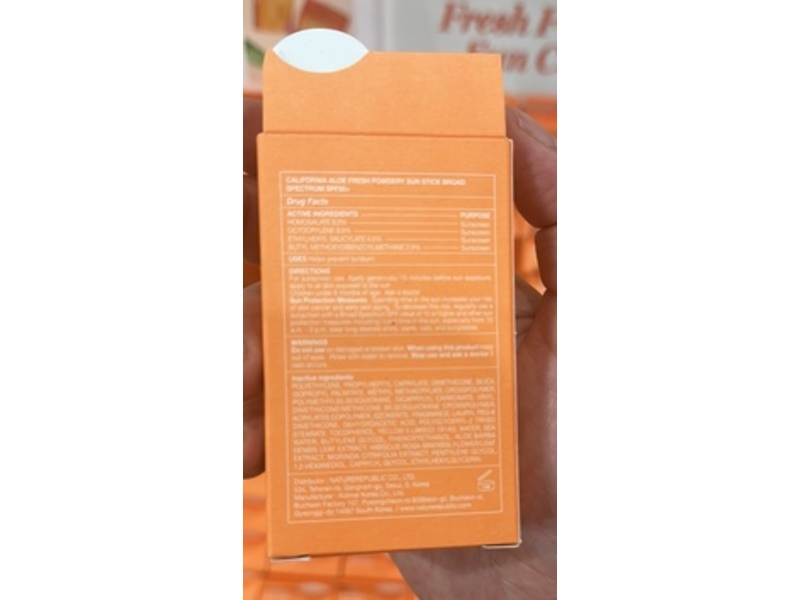 Nature Republic Fresh Powdery Sun Stik, SPF 50+, California Aloe, 0.71 oz/21 g