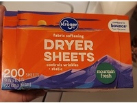 Kroger Fabric Softening Dryer Sheets, Mountain Fresh, 200 Count - Image 3