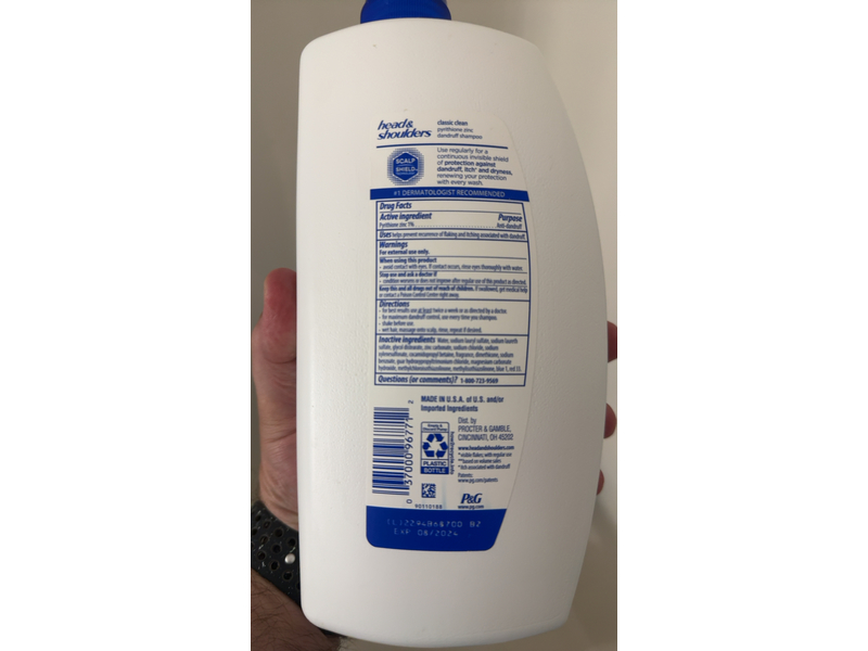 Head & Shoulders Classic Clean Daily Shampoo, 32.1 fl oz/950 mL, Pack Of 2