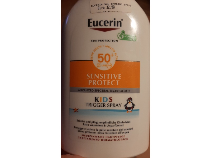 Eucerin Sun Protection Kids Sensitive Protect Trigger Spray, SPF 50+, 250 mL
