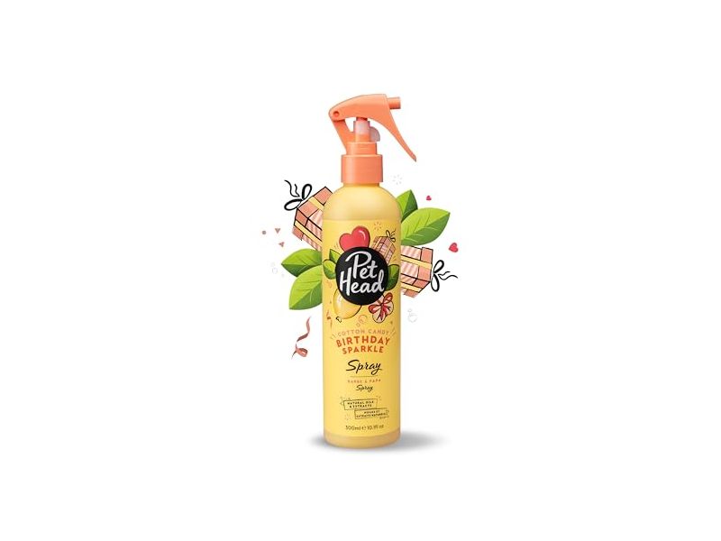 Pet Head Birthday Sparkle Spray, Cotton Candy, 10.1 fl oz/300 mL
