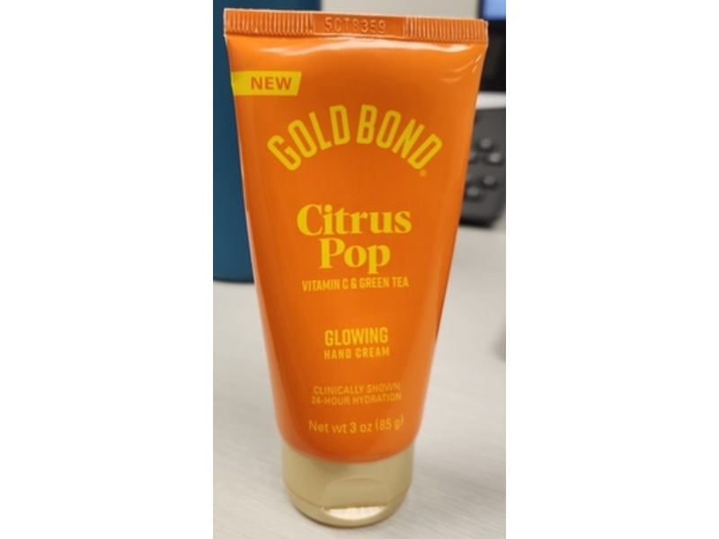 Gold Bond Glowing Hand Cream, Citrus Pop, 3 oz/85 g, Pack Of 4