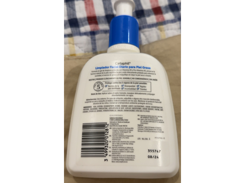 Cetaphil Daily Facial Cleanser, Vitamin B3 Y Pro Vitamin B5, 237 mL