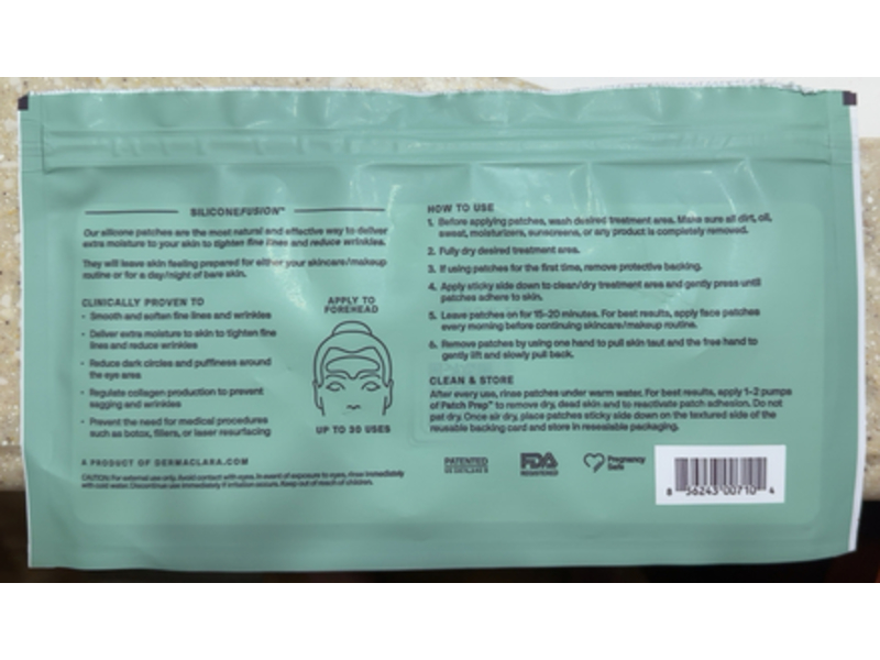 Dermaclara Forehead Silicone Patch, Tighten Fine Lines & Reduce Wrinkles