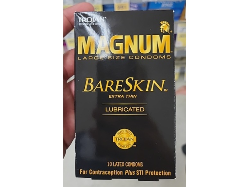 Trojan Magnum Bareskin Lubricated Condoms, 10 Count