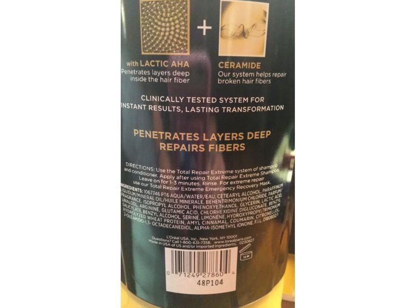 L'Oreal Paris Total Repair Extreme Conditioner, Lactic AHA, 25.4 fl oz/750 mL