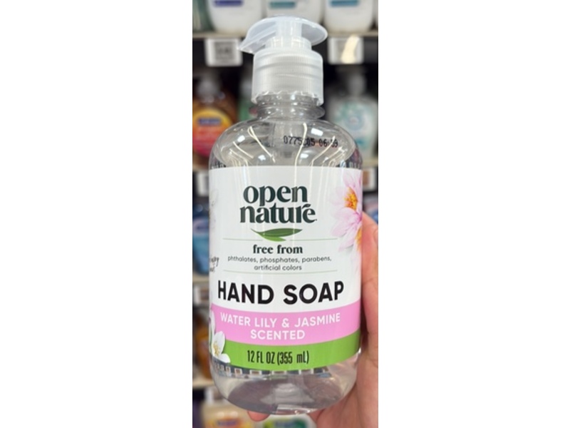 Open Nature Hand Soap, Water Lily & Jasmine Scented, 12 fl oz/355 mL