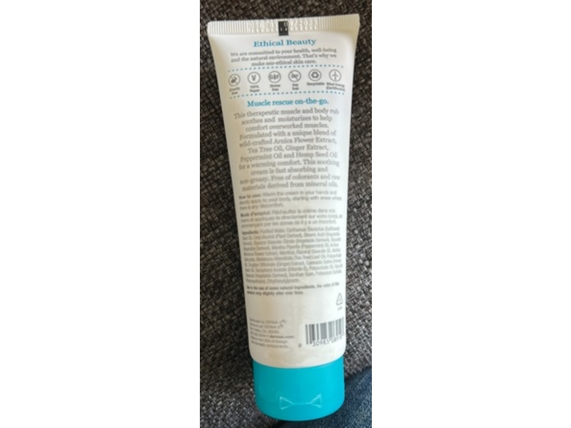 Derma-E Arnica Warming Sore Muscle Rub, Hemp Seed Peppermint Oils, 4 oz/113 g