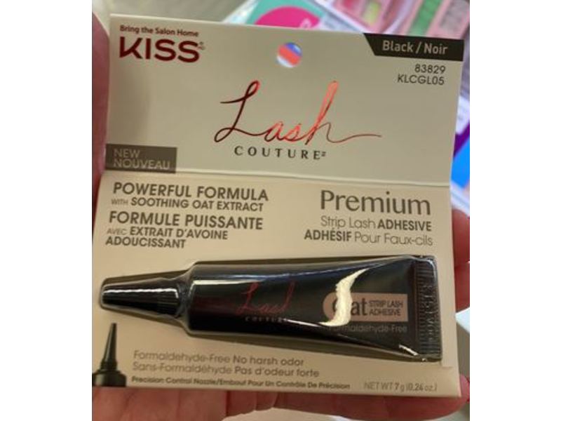Kiss Lash Couture Adhesive Premium Strip Lash Black, Black, 0.24 oz/7 g, Pack of 2