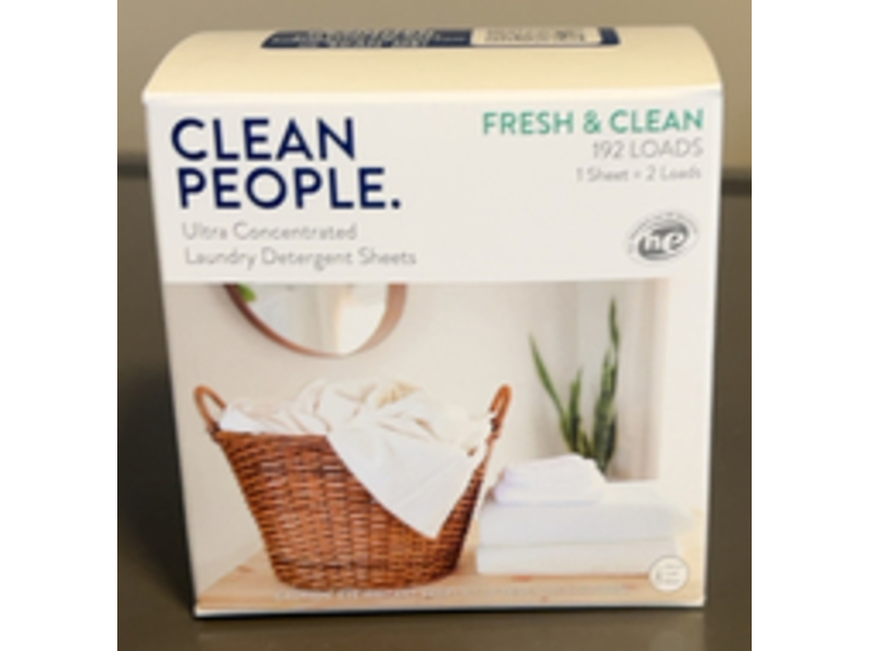 Clean People. Fresh & Clean Laundry Detergent Sheets, 192 Loads, Pack Of