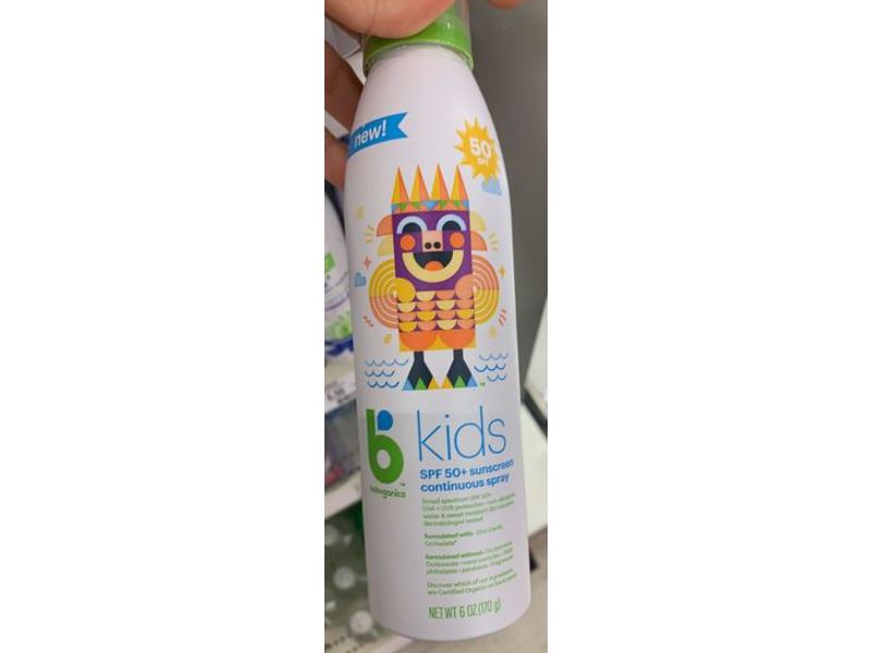 Babyganics Kids Sunscreen Continuous Spray, SPF 50+, 6 oz/170 g