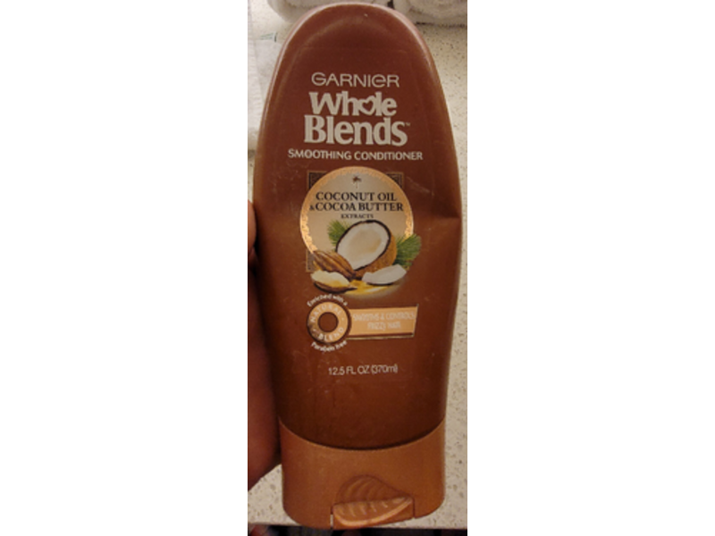 Garnier Whole Blends Smoothing Conditioner, Coconut Oil & Cocoa Butter, 12.5 fl oz/370 mL