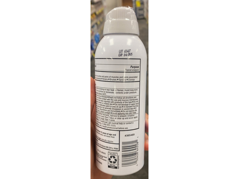 Cvs Health Cold & Hot Dry Spray Medicated Pain Relief, Menthol 16%, 4 oz/113 g