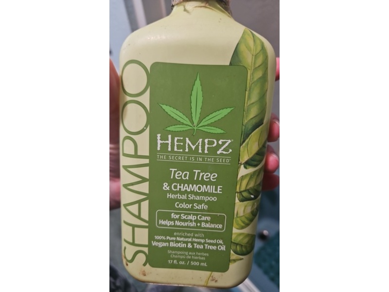 Hempz Herbal Shampoo, Tea Tree & Chamomile, 17 fl oz/500 mL