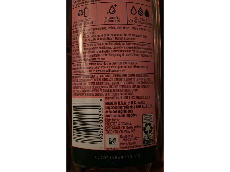 Herbal Essences Shampoo, Smooth Lisse Rose Hips, 13.5 fl oz/400 mL