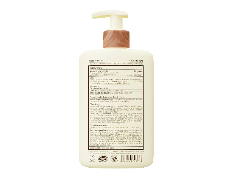 Sun Bum Daily Body Sunscreen Moisturizing Lotion, SPF 50, 8 fl oz/237 mL