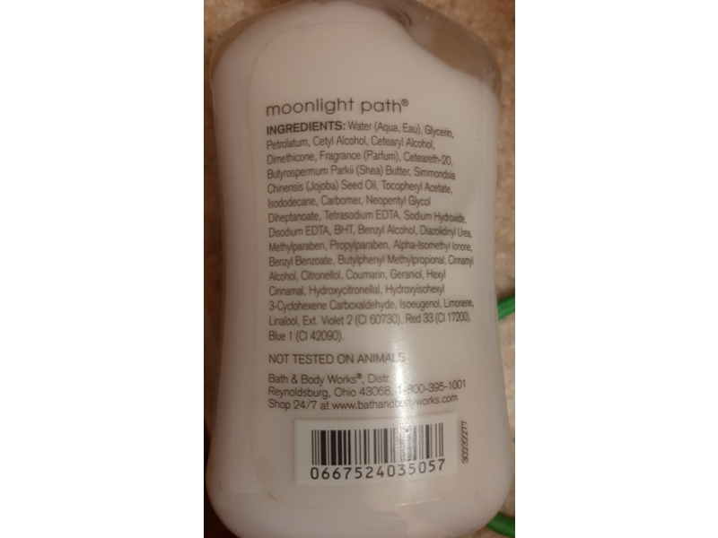 Bath & Body Works Body Lotion, Moonlight Path, Vitamin E, Jojoba & Shea Butter, 3 fl oz/88 mL