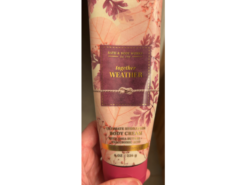 Bath & Body Works Together Weather Body Cream, Shea Butter + Hyaluronic Acid, 8 oz/226 g