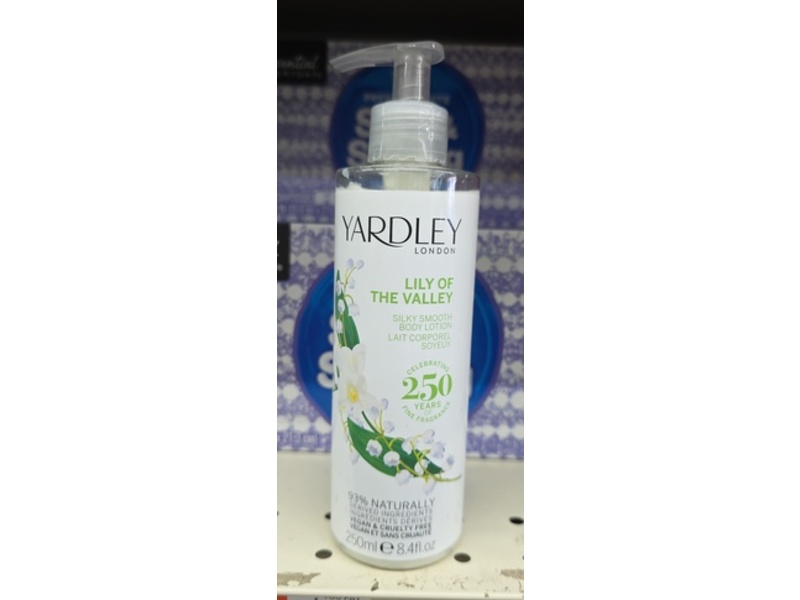 Yardley London Silky Smooth Body Lotion, Lily Of The Valley, 8.4 fl oz/250 mL