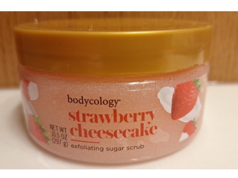 Bodycology Exfoliating Sugar Scrub, Strawberry Cheesecake, 10.5 oz/297 g
