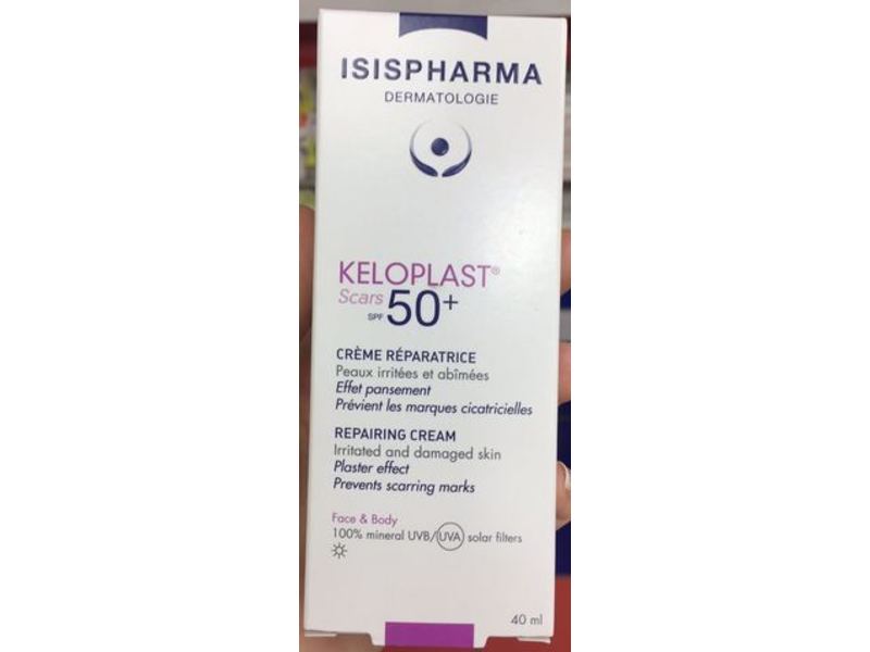 Isispharma Keloplast Scars Repairing Cream, SPF 50+, 40 mL