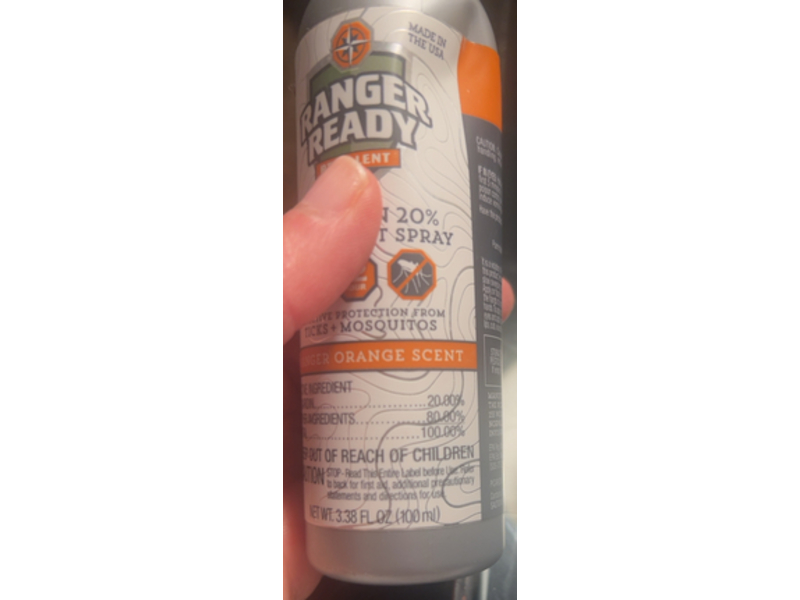 Ranger Ready Insect Repellent, Ranger Orange Scent, 3.38 fl oz/100 mL