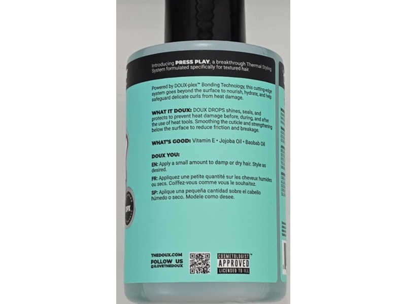 The Doux Drops Bonding Polish, Vitamin E, Baobab & Jojoba, 4 fl oz/118 mL