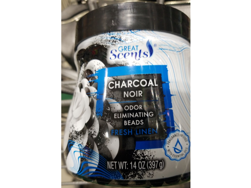 Great Scents Odor Eliminating Beads, Fresh Linen, Charcoal, 14 oz/397 g