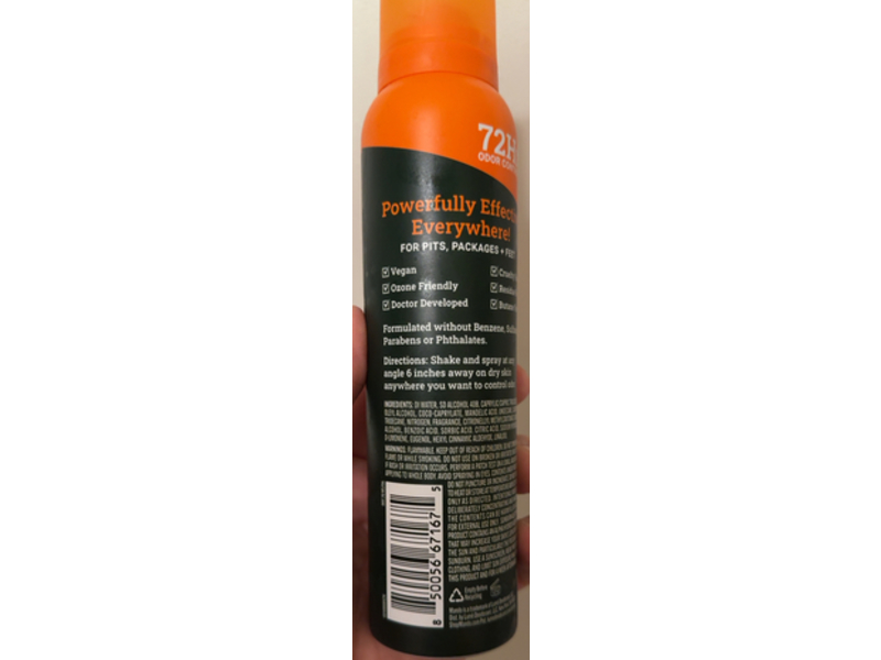 Mando Whole Body Deodorant Invisible Spray, Clover Woods, 3.6 oz/102 g