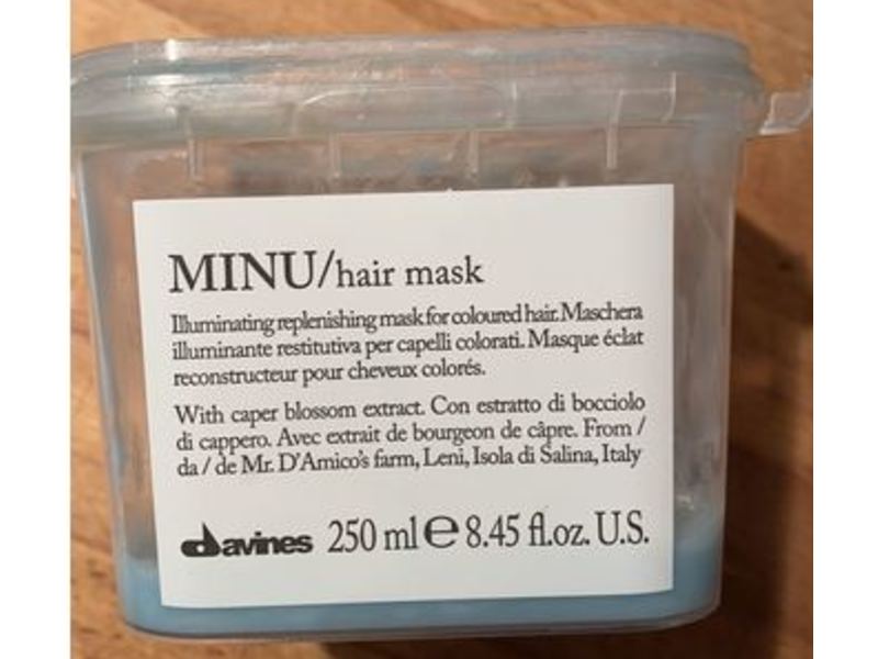 Davines Minu Hair Mask, Caper Blossom Extract, 8.45 fl oz/250 mL
