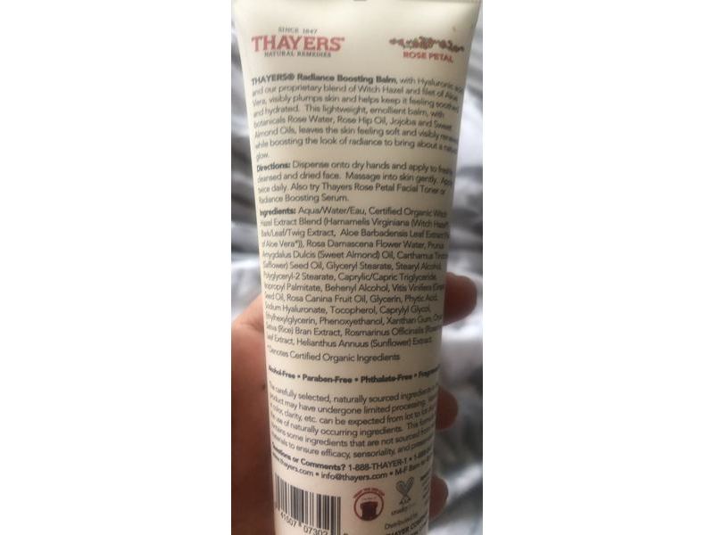 Thayers Radiance Boosting Balm, Rose Petal, 4 fl oz/118 mL