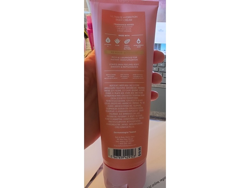 Bath & Body Works Ultimate Hydration Body Cream, Fresh Musk, 8 oz/226 g