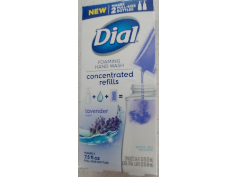 Dial Foaming Hand Wash Concentrated Refill, Lavender, 7.5 fl oz