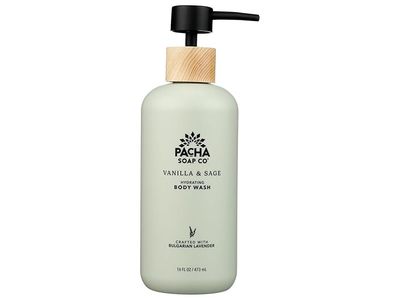 Pacha Soap Co Hydrating Body Wash, Vanilla & Sage, 16 fl oz/473 mL
