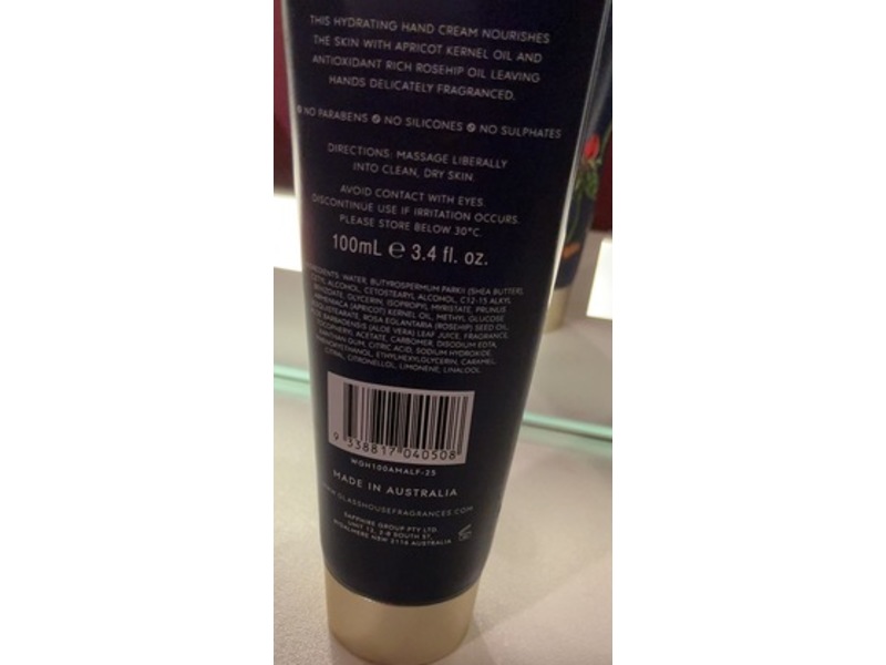 Glasshouse Sea Mist Hand Cream, Lost In Amalfi, 3.4 fl oz/100 mL