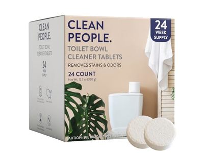 Clean People. Toilet Bowl Cleaner Tablets, Fresh Lemon Verbena Scent, 12.7 oz/360 g, 24 Count