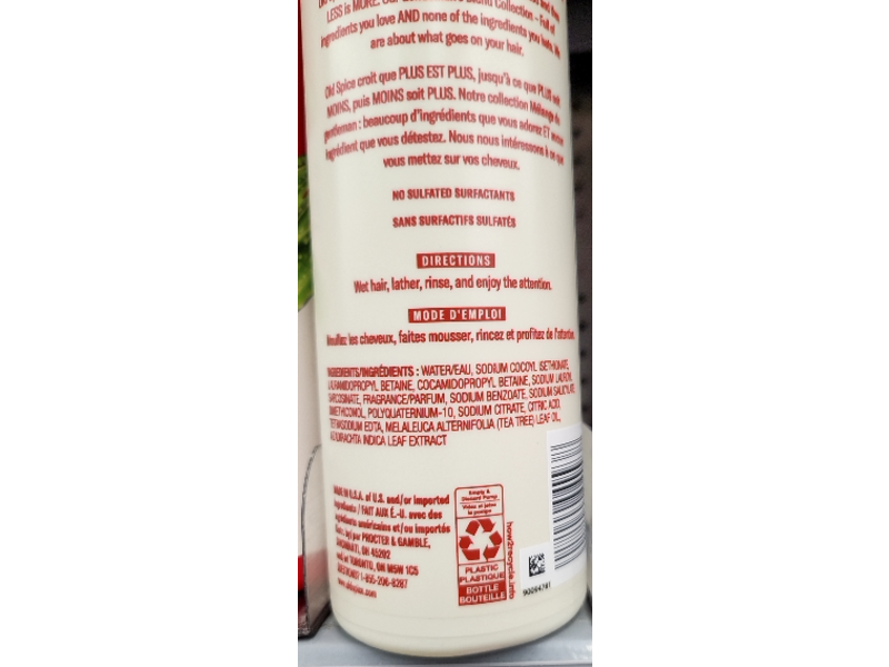 Old Spice Gentle Man's Blend 2 In 1 Scalp Refresh Shampoo + Conditioner, 14.8 fl oz/440 mL