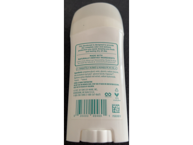 Tom's of Maine Complete Protection Deodorant, Mandarin & Ylang, 2.25 oz/64 g