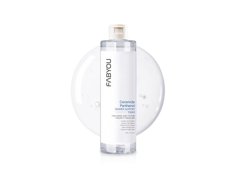 FabYou Ceramide Panthenol Barrier Support Toner, Hyaluronic Acid + Ectoin + Aquaxyl + Squalane, 10.14 fl oz/300 mL
