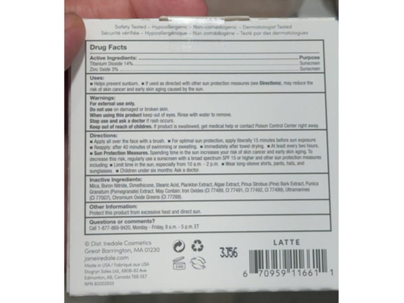 Jane Iredale Pure Pressed Base Mineral Foundation Refill, sPF 20, Golden Glow, 0.35 oz/9.9 g