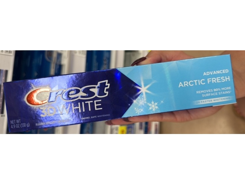 Crest 3D White Advanced Toothpaste, Arctic Fresh, 4.9 oz/138 g