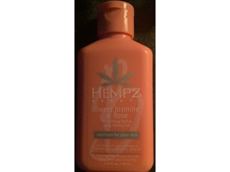 Hempz Herbal Body Moisturizer,Sweet Jasmine & Rose Collagen, 2.25 fl oz/66 mL