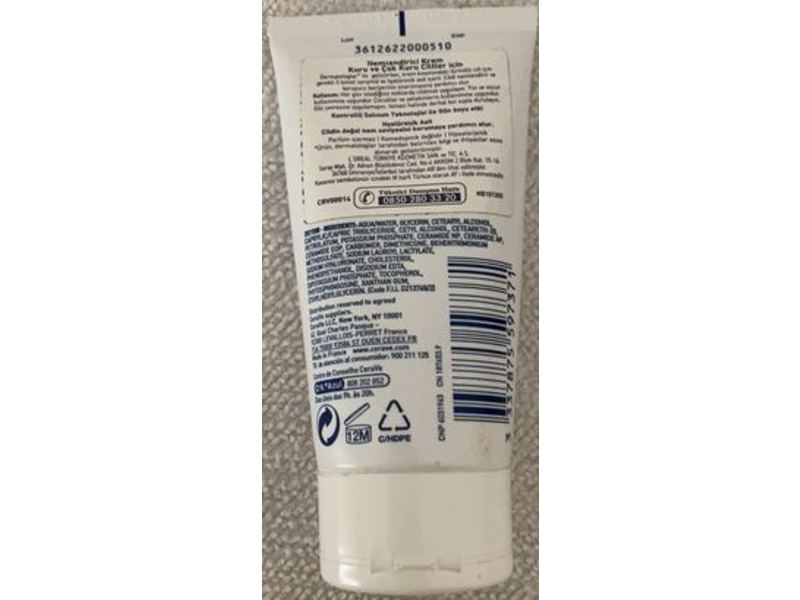 Cerave Moisturising Cream, Fragrance Free, 1.69 fl oz/50 mL