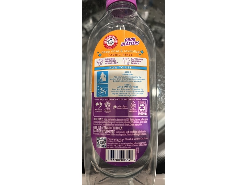 Arm & Hammer Odor Blasters Fabric Rinse, Fresh Burst, 28 fl oz/828 mL