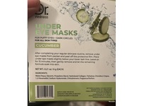 Dr. Wellness Refreshing + Hydrating Under Eye Masks, Cucumber, 0.21 fl oz/6 g, Count 10 - Image 3