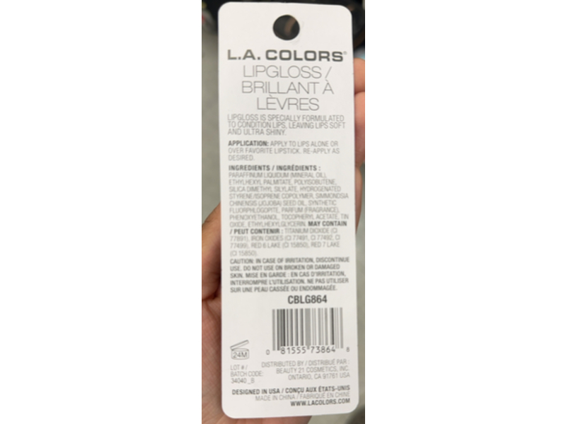 L.A. Colors Moisturizing Lip Gloss, Spiced Apple, 0.50 fl oz/15 mL