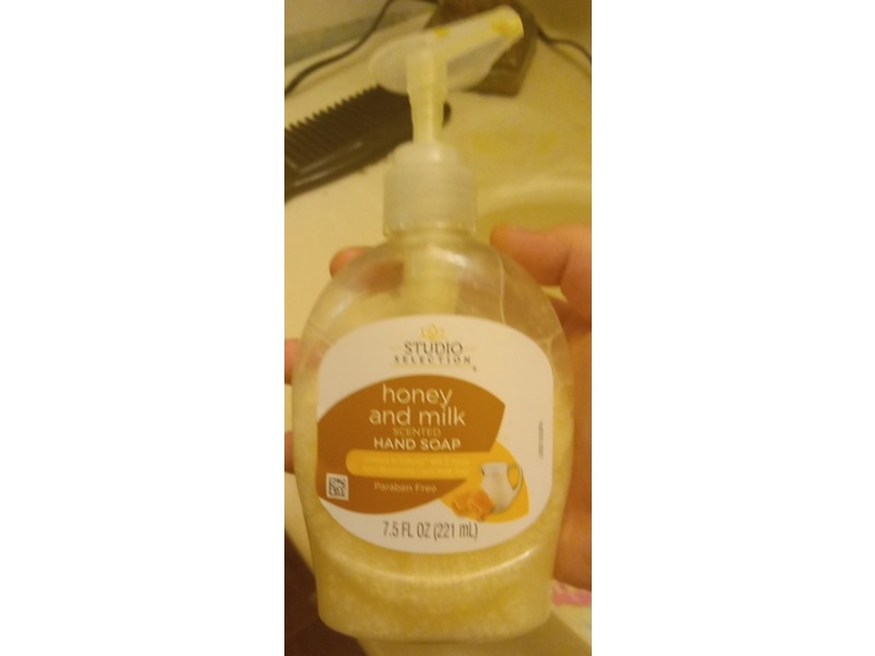Studio Selection Scented Hand Soap, Honey & Milk, 7.5 fl oz/221 mL