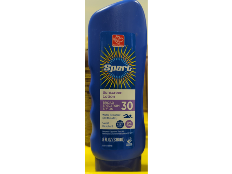 Harris Teeter Sport Sunscreen Lotion, SPF 30, 8 fl oz/236 mL